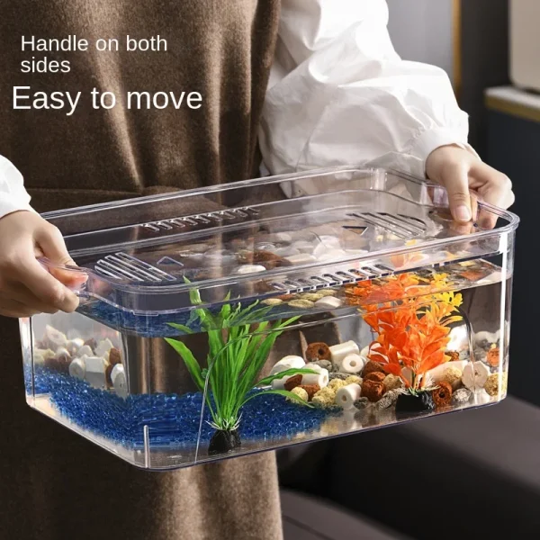 Mobile PET Fish Tank: Tabletop Eco-Aquarium